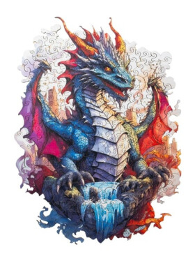 Dřevěné puzzle - Drak