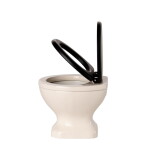 Maileg Toaleta pro myšky Maileg Off-White / Black, černá barva, kov