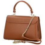 Elegantní dámská kožená kabelka do ruky Armina, koňaková