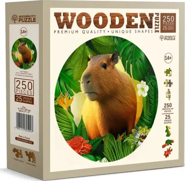 WOODEN CITY Dřevěné puzzle Kapybara 250 dílků