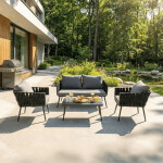 Zahradní sestava, kov, šedá, AZS-1604 GREY