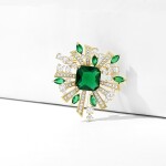 Luxusní brož Swarovski Elements Claudia, Zelená