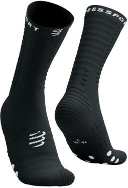 Běžecké kompresní ponožky Compressport Aero Socks 2.0 - Black/White Velikost: EU 42-44