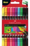 Faber-Castell Fixy Neon oboustranné - 10 barev (151177)