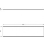 MEXEN - Uni vrchní deska 190, černá lesk 91AXX-1904-464-18-70