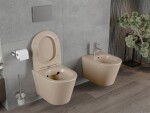 MEXEN - Lena Závěsná WC mísa včetně sedátka s slow-slim, duroplast, cappuccino mat 30724064