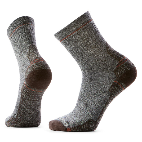 Unisex merino turistické ponožky SMARTWOOL Hike Light Cushion Mid Crew Socks, Ash/Charcoal velikost: 42-45 (L)