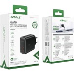 Wall charger Acefast A29 PD50W GAN 2x USB-C 50W (black)