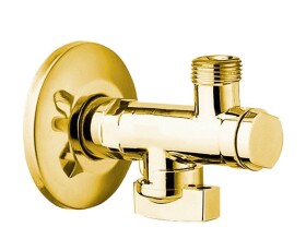 SAPHO - Rohový ventil s matkou, 1/2"x 3/8", zlato 2020ZL