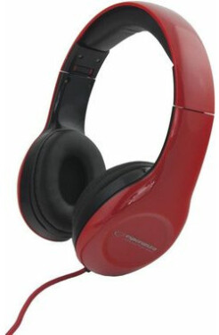Esperanza EH138R Soul červená / stereo sluchátka / 3.5 mm jack / skládací / ovládání hlasitosti / 3 m (EH138R)