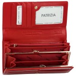 Módní dámská kožená peněženka Patrizia Albenia, červená