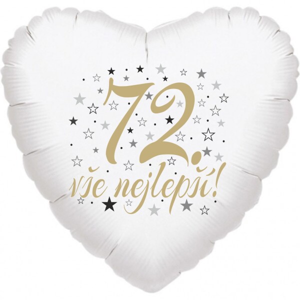 72. narozeniny balónek srdce Balonky.cz 72. narozeniny balónek srdce Balonky.cz