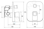 Nion Sprchové dveře pivotové dvoukřídlé L/P, 800 mm, Jika perla Glass, stříbrná/transparentní sklo H2562N10006681