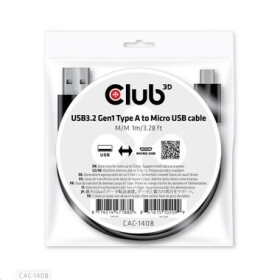 CLUB3D CAC-1408 Kabel USB-A na Micro USB M/M černá 1m (CAC-1408)