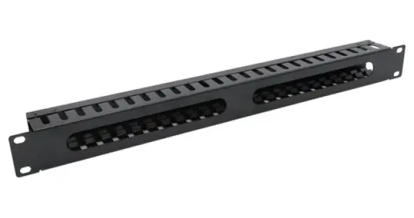 XtendLan 1U 4,0×4,5cm / Vyvazovací panel / Celokovový s krytem / 19" rack (CMP1USTEEL-C)