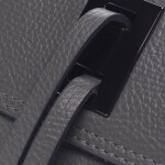 Módní malá dámská kožená crossbody Victorien šedá