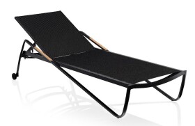 KETTLER DIAMOND hliníkové lehátko s teakovými područkami - antracit / antracit