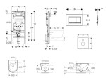 GEBERIT - Duofix Set předstěnové instalace, klozetu Oudee a sedátka softclose, tlačítko Sigma30, bílá/bílá mat SANI11CA3127B
