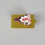 Cake star Podložka pod minidezerty zlatá obdelník 10x6 cm