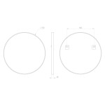 SAPHO - NOTION kulaté zrcadlo v rámu ø 70cm, zlato mat NT700G