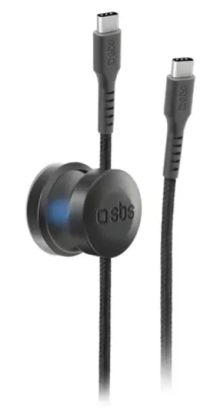 SBS Magnetický černá / Kabel USB-C - USB-C / 60 W / PD / 2 m