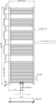 NOVASERVIS - Otopné těleso chrom - rovné, středové připojení 600/1800/RS,0