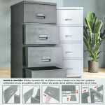 Plastová komoda MEGAPLAST NATURA tmavě hnědá