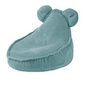PLUSH NEST PLUSH NEST Dětské křesílko Huggy Bear 68 × 45 cm, prémiový manšestr, modré