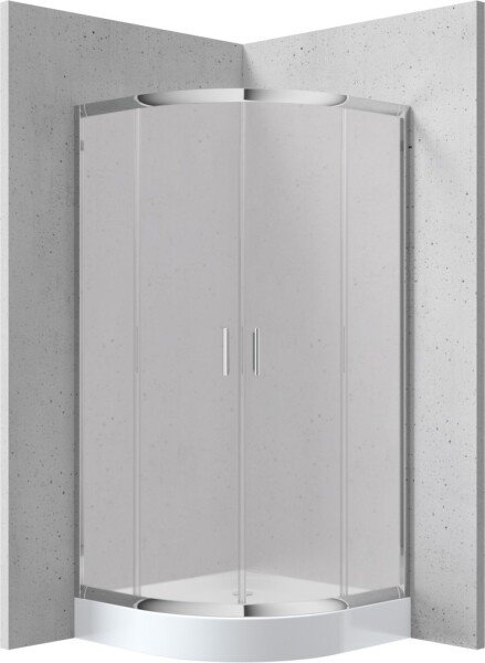 DEANTE - Sprchový kout Funkia, čtvrtkruh, s vaničkou, 90x90 cm KYPZ651K