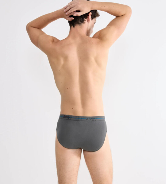 Pánské slipy Start Midi C2P box - BROWN - LIGHT COMBINATION - černnošedé M003 - SLOGGI BROWN 5