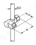 KLUDI - Sprchové držáky Posuvný držák, chrom 7486905-00