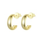 Stříbrné náušnice Eleonore Gold - stříbro 925/1000, Zlatá