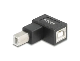 Delock 67205 černá / Redukce USB 2.0 / Type-B - Type-B / přímý - pravoúhlý nahoru (67205)