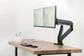 Digitus DA-90427 / Stolní držák pro 2 monitory / plynová pružina / VESA 75x100 / 15-35" / 2x15 kg (DA-90427)