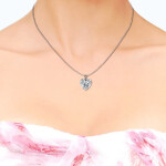 Royal Fashion stříbrný pozlacený Swarovski náhrdelník Srdce DPS0520