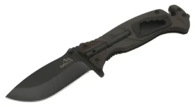 Cattara BLACK BLADE / Zavírací nůž / 21,5 cm / čepel SS420 / pojistka / křesadlo a klín (13229)
