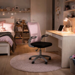Dětská židle, výškově nastavitelná, růžová síťovina, KA-K2008 PINK