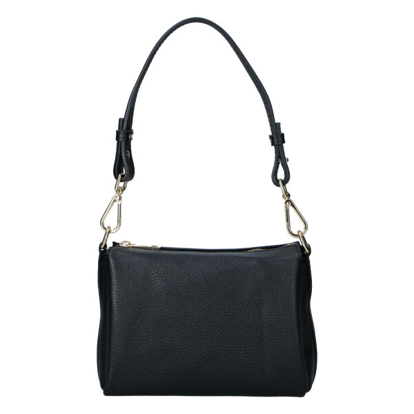 Trendy dámská kožená crossbody kabelka Inka, černá