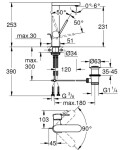 GROHE - Plus Umyvadlová baterie L, s výpustí, chrom 23851003