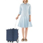 Nákupní košík na kolečkách Reisenthel Carrycruiser Herringbone dark blue