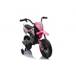 Mamido Dětská elektrická motorka Cross Pantone 361C růžová