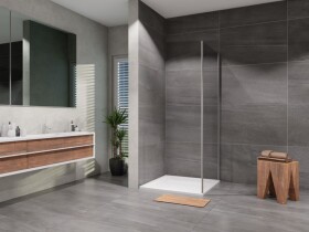 Lansanit Boční stěna SPF 700, chrom/čiré sklo LAN05015