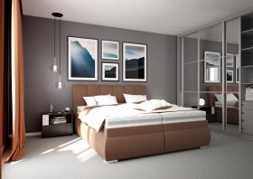 BLANÁŘ NÁBYTEK, a.s. Čalouněná dvoulůžková postel NADINE ROZMĚR: 180 x 200 cm