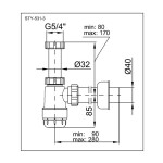 HOPA - Umyvadlový sifon STY-531-3 OLPSTY5313
