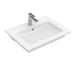 VILLEROY & BOCH - Venticello Umyvadlo nábytkové 65x50 cm, s přepadem, otvor pro baterii, CeramicPlus, alpská bílá 4124G6R1