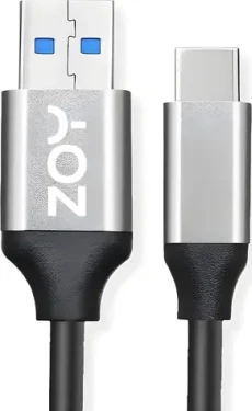 ZOY ZCAC2 2 m černo-stříbrná / USB kabel / USB-A (M) - USB-C (M) (ZCAC2)