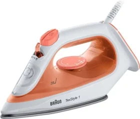 Braun TexStyle 1 SI 1009.OR bílá, oranžová / Napařovací žehlička / 1900 W / keramická podrážka / 120 g/min (0127407000 SI1009.OR)