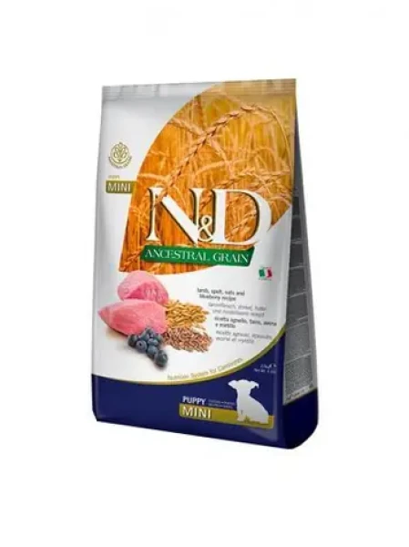 ND Ancestral Grain Puppy Mini jehněčí 2,5 kg / Granule pro štěňata / malá a miniaturní plemena