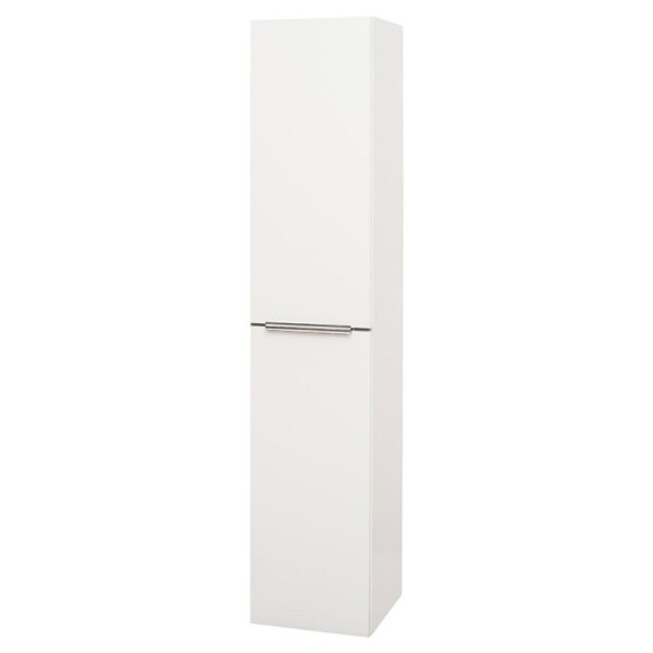 Mereo Mailo, koupelnová skříňka vysoká 170 cm, bílá, elox AL madlo CN514LPN