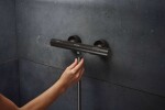 HANSGROHE - Ecostat Fine Termostatická sprchová baterie, kartáčovaný černý chrom 13324340